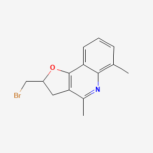 molecular formula C14H14BrNO B11513704 2-(Bromomethyl)-4,6-dimethyl-2,3-dihydrofuro[3,2-c]quinoline 