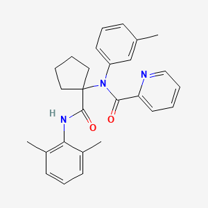 N-{1-[(2,6-dimethylphenyl)carbamoyl]cyclopentyl}-N-(3-methylphenyl)pyridine-2-carboxamide