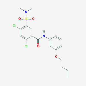 N-(3-butoxyphenyl)-2,4-dichloro-5-(dimethylsulfamoyl)benzamide