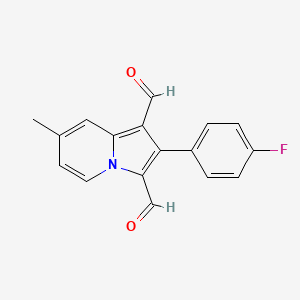 2-(4-Fluorophenyl)-7-methylindolizine-1,3-dicarbaldehyde