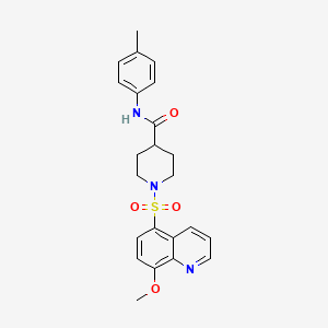 1-[(8-methoxyquinolin-5-yl)sulfonyl]-N-(4-methylphenyl)piperidine-4-carboxamide