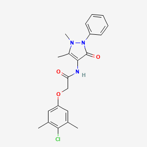 2-(4-chloro-3,5-dimethylphenoxy)-N-(1,5-dimethyl-3-oxo-2-phenyl-2,3-dihydro-1H-pyrazol-4-yl)acetamide