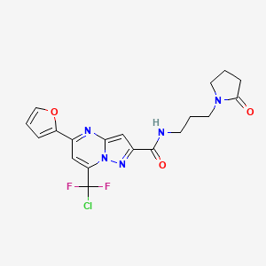 7-[chloro(difluoro)methyl]-5-(furan-2-yl)-N-[3-(2-oxopyrrolidin-1-yl)propyl]pyrazolo[1,5-a]pyrimidine-2-carboxamide