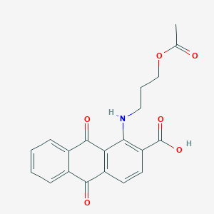 1-{[3-(Acetyloxy)propyl]amino}-9,10-dioxo-9,10-dihydroanthracene-2-carboxylic acid