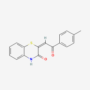 molecular formula C17H13NO2S B11513828 2-(2-Oxo-2-p-tolyl-ethylidene)-4H-benzo[1,4]thiazin-3-one 