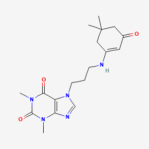 7-[3-[(5-Keto-3,3-dimethyl-cyclohexen-1-yl)amino]propyl]-1,3-dimethyl-xanthine