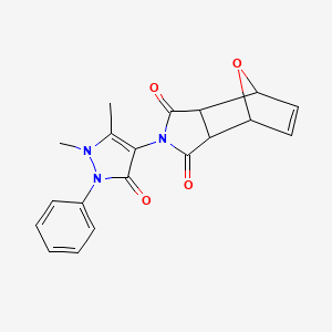 2-(1,5-dimethyl-3-oxo-2-phenyl-2,3-dihydro-1H-pyrazol-4-yl)-3a,4,7,7a-tetrahydro-1H-4,7-epoxyisoindole-1,3(2H)-dione