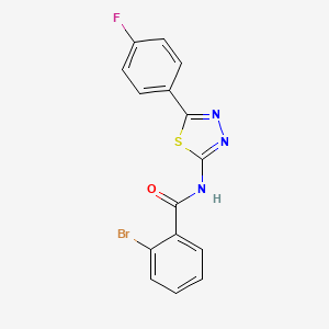 2-bromo-N-[5-(4-fluorophenyl)-1,3,4-thiadiazol-2-yl]benzamide