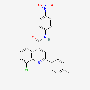 8-chloro-2-(3,4-dimethylphenyl)-N-(4-nitrophenyl)quinoline-4-carboxamide