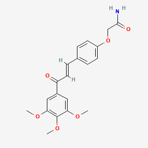 2-{4-[(1E)-3-oxo-3-(3,4,5-trimethoxyphenyl)prop-1-en-1-yl]phenoxy}acetamide