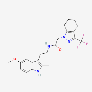 N-[2-(5-methoxy-2-methyl-1H-indol-3-yl)ethyl]-2-[3-(trifluoromethyl)-4,5,6,7-tetrahydro-1H-indazol-1-yl]acetamide