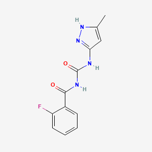 2-fluoro-N-[(5-methyl-1H-pyrazol-3-yl)carbamoyl]benzamide