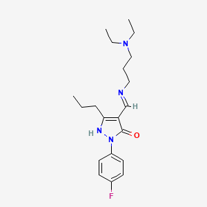 4-[(3-Diethylamino-propylamino)-methylene]-2-(4-fluoro-phenyl)-5-propyl-2,4-dihydro-pyrazol-3-one