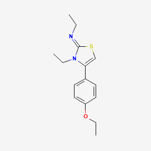 molecular formula C15H20N2OS B11513883 N-[(2E)-4-(4-ethoxyphenyl)-3-ethyl-1,3-thiazol-2(3H)-ylidene]ethanamine 