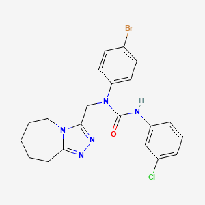 1-(4-bromophenyl)-3-(3-chlorophenyl)-1-(6,7,8,9-tetrahydro-5H-[1,2,4]triazolo[4,3-a]azepin-3-ylmethyl)urea