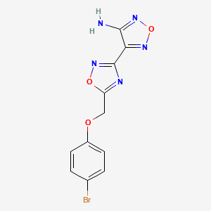 4-{5-[(4-Bromophenoxy)methyl]-1,2,4-oxadiazol-3-yl}-1,2,5-oxadiazol-3-amine