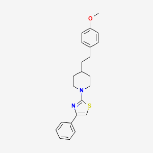 molecular formula C23H26N2OS B11513926 4-[2-(4-Methoxyphenyl)ethyl]-1-(4-phenyl-1,3-thiazol-2-yl)piperidine 