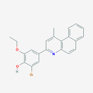 2-Bromo-6-ethoxy-4-(1-methylbenzo[f]quinolin-3-yl)phenol