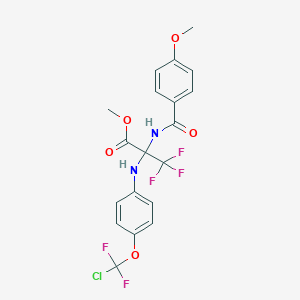 Methyl 2-{[4-(chlorodifluoromethoxy)phenyl]amino}-3,3,3-trifluoro-2-[(4-methoxyphenyl)formamido]propanoate