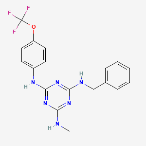 N~2~-benzyl-N~4~-methyl-N~6~-[4-(trifluoromethoxy)phenyl]-1,3,5-triazine-2,4,6-triamine