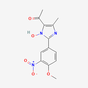 1-[1-hydroxy-2-(4-methoxy-3-nitrophenyl)-4-methyl-1H-imidazol-5-yl]ethanone