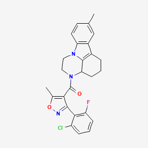 [3-(2-chloro-6-fluorophenyl)-5-methyl-4-isoxazolyl](8-methyl-1,2,3a,4,5,6-hexahydro-3H-pyrazino[3,2,1-jk]carbazol-3-yl)methanone