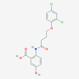 2-[4-(2,4-Dichlorophenoxy)butanamido]-5-hydroxybenzoic acid