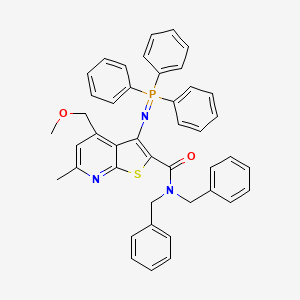 N,N-dibenzyl-4-(methoxymethyl)-6-methyl-3-[(triphenyl-lambda~5~-phosphanylidene)amino]thieno[2,3-b]pyridine-2-carboxamide