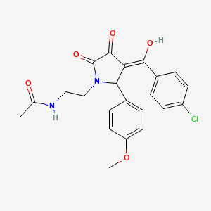 N-(2-{3-[(4-chlorophenyl)carbonyl]-4-hydroxy-2-(4-methoxyphenyl)-5-oxo-2,5-dihydro-1H-pyrrol-1-yl}ethyl)acetamide