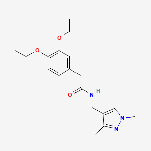 2-(3,4-diethoxyphenyl)-N-[(1,3-dimethyl-1H-pyrazol-4-yl)methyl]acetamide