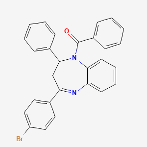 1-benzoyl-4-(4-bromophenyl)-2-phenyl-2,3-dihydro-1H-1,5-benzodiazepine