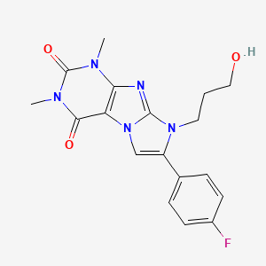 7-(4-fluorophenyl)-8-(3-hydroxypropyl)-1,3-dimethyl-1H-imidazo[2,1-f]purine-2,4(3H,8H)-dione