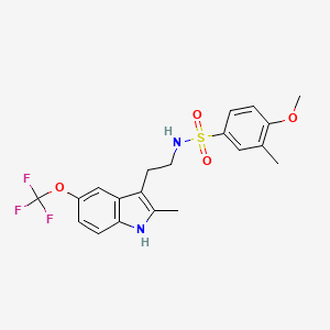 4-methoxy-3-methyl-N-{2-[2-methyl-5-(trifluoromethoxy)-1H-indol-3-yl]ethyl}benzenesulfonamide