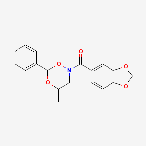 1,3-Benzodioxol-5-yl(4-methyl-6-phenyl-1,5,2-dioxazinan-2-yl)methanone