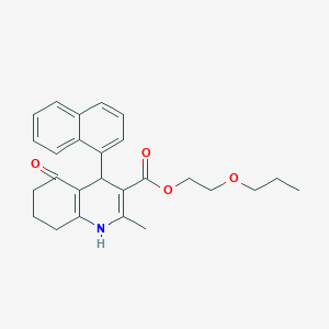 2-Propoxyethyl 2-methyl-4-(naphthalen-1-yl)-5-oxo-1,4,5,6,7,8-hexahydroquinoline-3-carboxylate