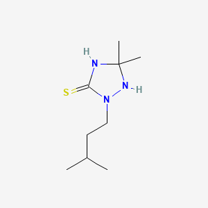 5,5-Dimethyl-2-(3-methylbutyl)-1,2,4-triazolidine-3-thione