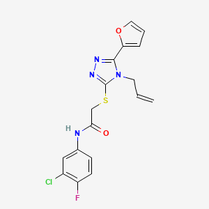 2-(4-Allyl-5-furan-2-yl-4H-[1,2,4]triazol-3-ylsulfanyl)-N-(3-chloro-4-fluoro-phenyl)-acetamide