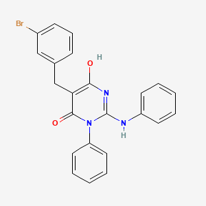 5-(3-bromobenzyl)-6-hydroxy-3-phenyl-2-(phenylamino)pyrimidin-4(3H)-one