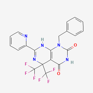 1-benzyl-7-(pyridin-2-yl)-5,5-bis(trifluoromethyl)-5,8-dihydropyrimido[4,5-d]pyrimidine-2,4(1H,3H)-dione