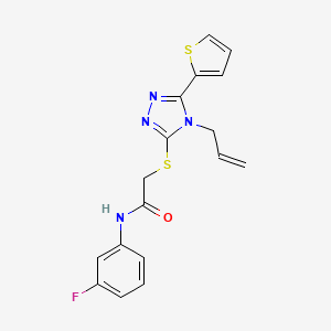 N-(3-fluorophenyl)-2-{[4-(prop-2-en-1-yl)-5-(thiophen-2-yl)-4H-1,2,4-triazol-3-yl]sulfanyl}acetamide