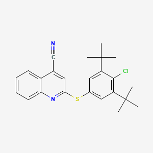 2-[(3,5-Di-tert-butyl-4-chlorophenyl)sulfanyl]quinoline-4-carbonitrile