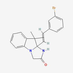 9a-[(E)-2-(3-bromophenyl)ethenyl]-9,9-dimethyl-9,9a-dihydro-1H-imidazo[1,2-a]indol-2(3H)-one