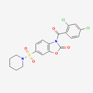 3-[(2,4-dichlorophenyl)carbonyl]-6-(piperidin-1-ylsulfonyl)-1,3-benzoxazol-2(3H)-one