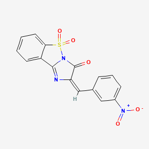 Imidazo[1,2-b]benzisothiazol-3(2H)-one, 2-(3-nitrobenzylidene)-, 5,5-dioxide