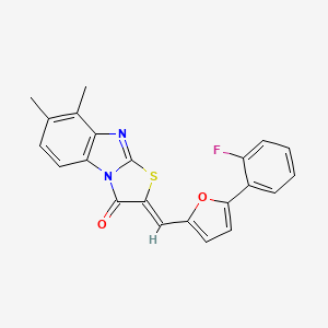 (2Z)-2-{[5-(2-fluorophenyl)furan-2-yl]methylidene}-7,8-dimethyl[1,3]thiazolo[3,2-a]benzimidazol-3(2H)-one