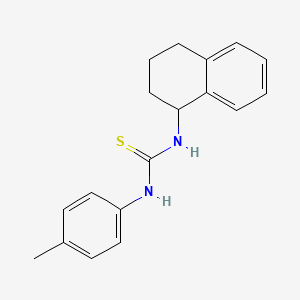 molecular formula C18H20N2S B11514227 1-(4-Methylphenyl)-3-(1,2,3,4-tetrahydronaphthalen-1-yl)thiourea 