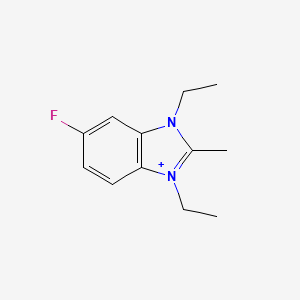 1,3-diethyl-6-fluoro-2-methyl-1H-3,1-benzimidazol-3-ium