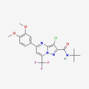 N-tert-butyl-3-chloro-5-(3,4-dimethoxyphenyl)-7-(trifluoromethyl)pyrazolo[1,5-a]pyrimidine-2-carboxamide