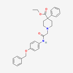 Ethyl 1-(2-{[4-(benzyloxy)phenyl]amino}-2-oxoethyl)-4-phenylpiperidine-4-carboxylate