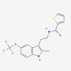 N-{2-[2-methyl-5-(trifluoromethoxy)-1H-indol-3-yl]ethyl}thiophene-2-carboxamide